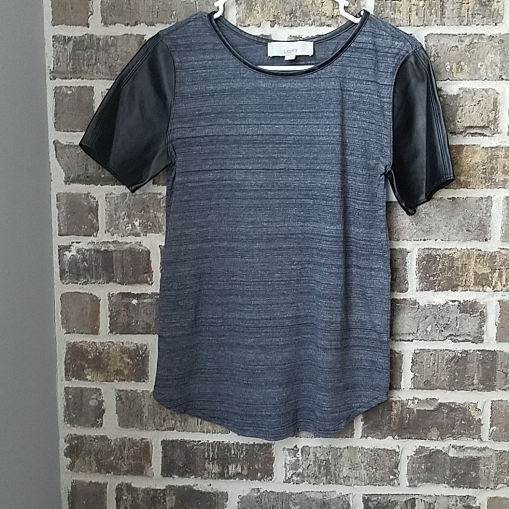 💥🎪❤Loft Leather Sleeves Top